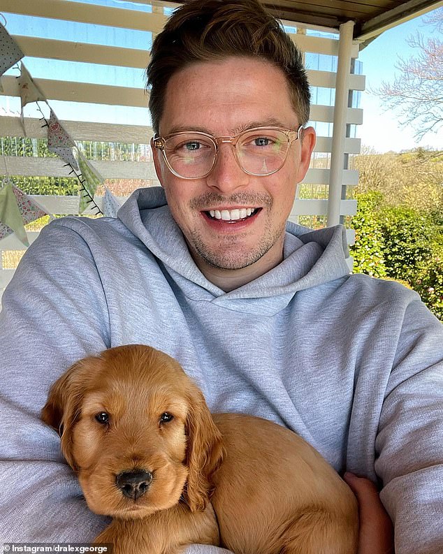 An advocate for 'mental fitness' Dr Alex says his pet dog Rolo has helped him get out and about on walks more, which in turn has boosted his mental health