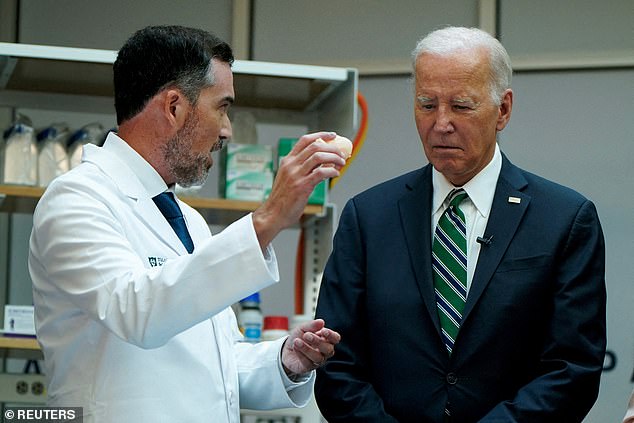 A day earlier he was at Tulane University to highlight his 'Cancer Moonshot' program