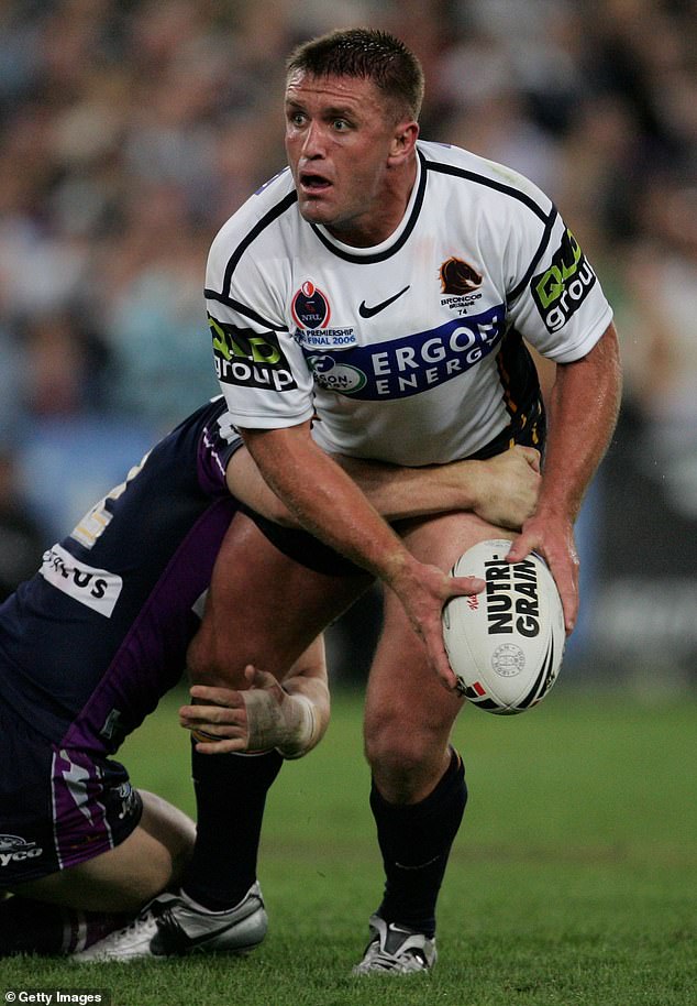 The former rugby league player spent his footy career with the Brisbane Broncos, representing Queensland at the Stat of Origin 21 times. He retired in 2006 (pictured) and took on the role of sports presenter at Seven