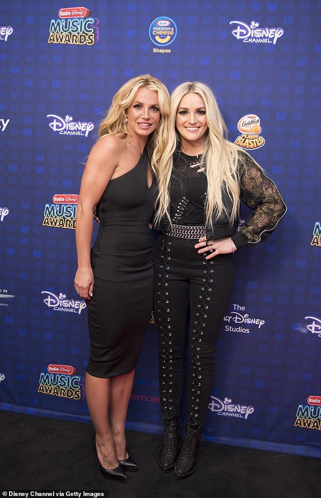 Jamie Lynn Spears pictured with her sister Britney Spears at the 2017 Radio Disney Music Awards in LA in 2017