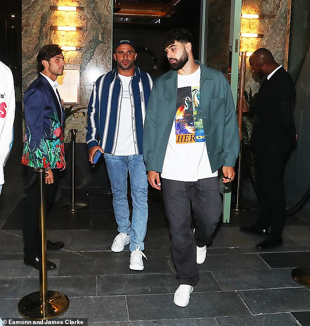 However, Kyle Walker was pictured leaving the venue alone - amid ongoing speculation surrounding his marriage - with fellow defender Josko Gvardiol also seen on his own