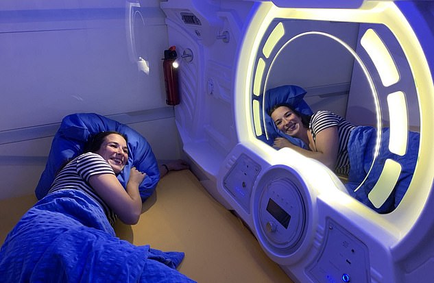 Have an out-of-this-world experience at the Space Night Capsule Hostel where guests stay in  inventive pods, below, from £55 per person