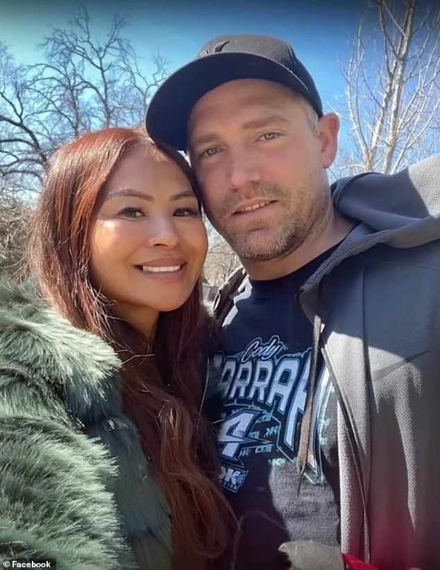 She (pictured with her husband) was last spotted visiting one of her husband Tyler McCain's family members at a hospital. The family believes McCain's husband may have something to do with disappearance, but police have not named him as a suspect