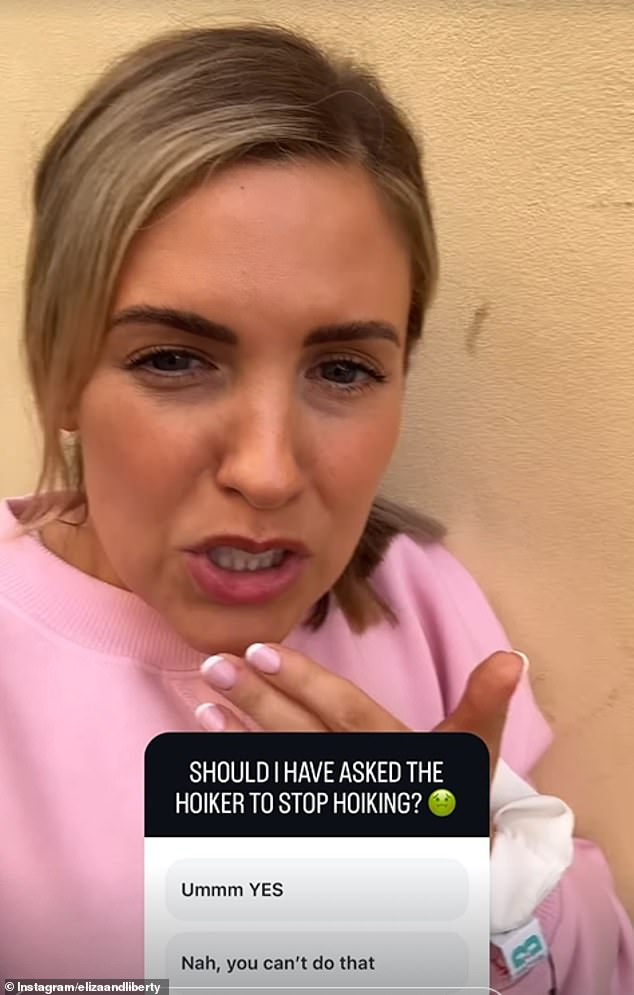 The Block star Eliza Paschke (pictured) shocked her fans on Thursday as she took to social media to share an unpleasant encounter she recently had with a 'gross' plane passenger