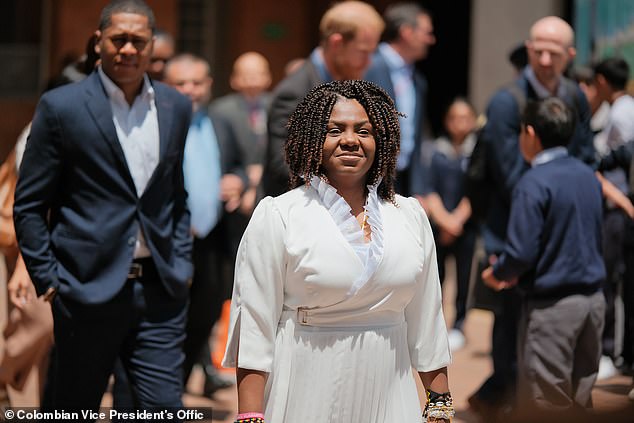 Colombia's vice-president Francia Marquez in Bogota during the Sussex tour yesterday