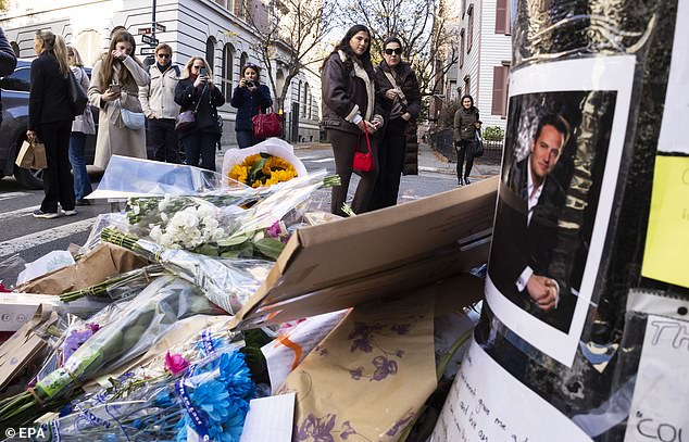 Tributes were left to Matthew Perry last October in front of a New York building used for exterior shots featured in the sitcom Friends