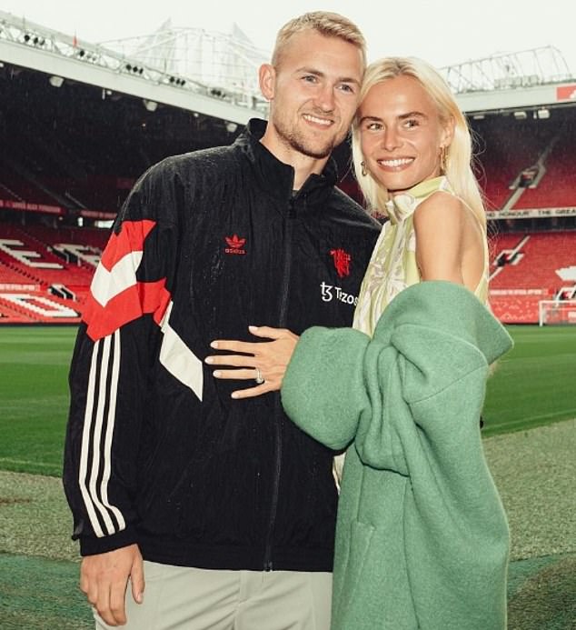 The couple looked delighted to be following in the footsteps of Manchester United legends