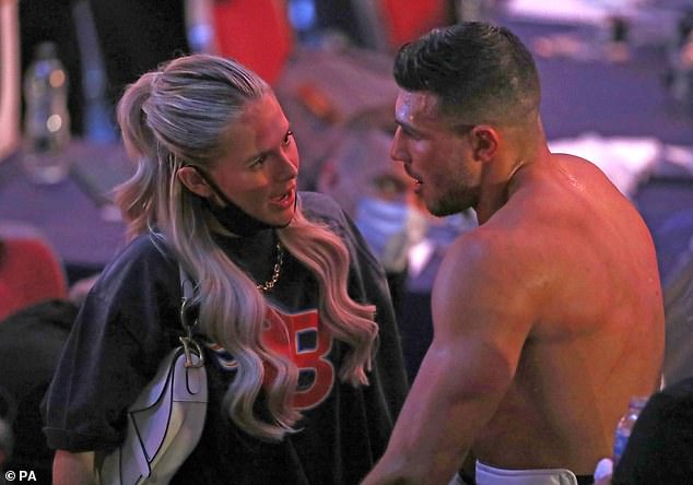 Molly-Mae and Tommy Fury pictured in 2021 at a boxing event in Telford