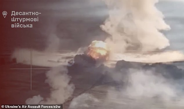 The footage shows punishing missile strikes in Russian territory as Ukrainian armoured vehicles surge through open fields and built-up areas with ease