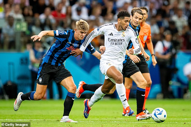 Jude Bellingham picked up where he left off last season with an assist in Real Madrid's Super Cup win over Atalanta