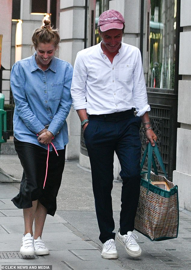 The couple, who have been married for four years, stopped by Marks and Spencer for a healthy food shop