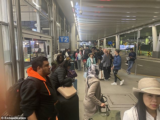 Several domestic flights in and out of Sydney Airport have been cancelled as passengers complain of major delays