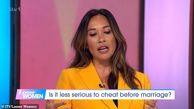 And during the conversation, Myleene shared that the person who her ex had an affair with asked her for a photo one time