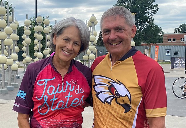 VICIOUS CYCLE: Maria Steele is a retired nurse practitioner and avid bike rider who lives in central Iowa. She's was diagnosed with stage 4 lung cancer and given a year to live