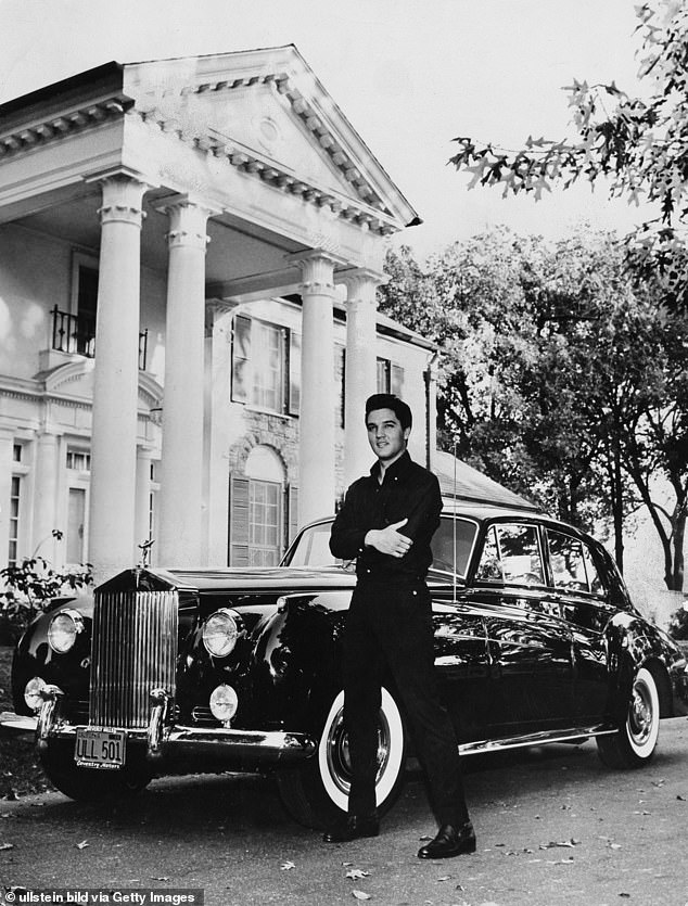 Graceland (purchased by Elvis in 1957, pictured in 1977), was almost foreclosed upon by the scheme through an allegedly fraudulent court filing claiming millions of dollars