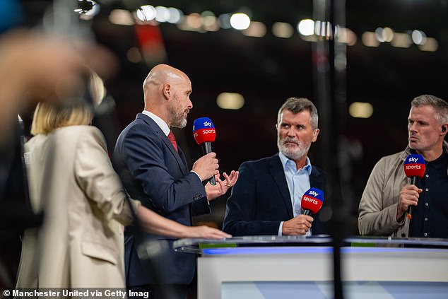 Fans were quick to highlight the exchange between Ten Hag and Keane following the victory