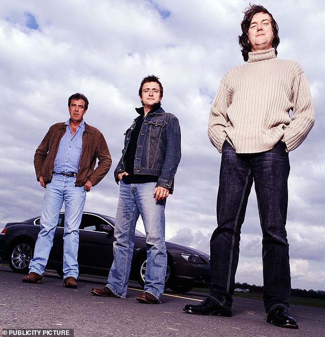 It features classic challenges from presenters (left to right) Jeremy Clarkson, Richard Hammond and James May from the show's viewing peak