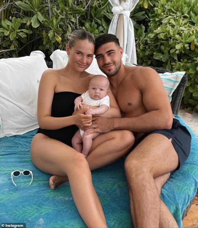 The wife of boxing champion Tyson is said to have been left 'gutted' over the news their relationship has not worked out and has reached out to Molly-Mae, 25 (Molly-Mae and Tommy pictured with their daughter Bambi)