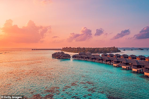 The subscription service, priced at ¿499 (£426) for a short time in August, allows passengers to fly as far as the Maldives (pictured) for a flat fare of £9 per hop