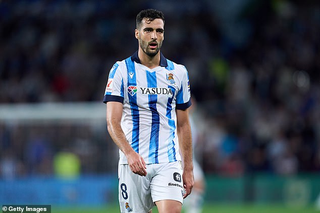 Arsenal target Mikel Merino has been left out of Real Sociedad's squad for Sunday evening