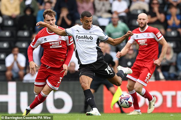 Kayden Jackson (centre) scored the only goal of the match - and it came at the fourteenth minute