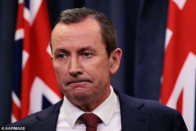 Mark McGowan appeared emotional as he announced he would quit politics in 2023 (pictured)