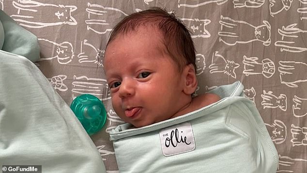 Leon's alleged killer was a 'trusted friend' of the babies' parents Ethan Katz and Savannah Roberts. (pictured: Baby Leon just after his birth in May 2024)