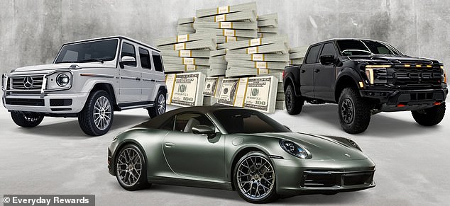 You could win a Mercedes-Benz, a Porsche, a Ford, OR $100,000 in cold, hard cash — it's completely your choice