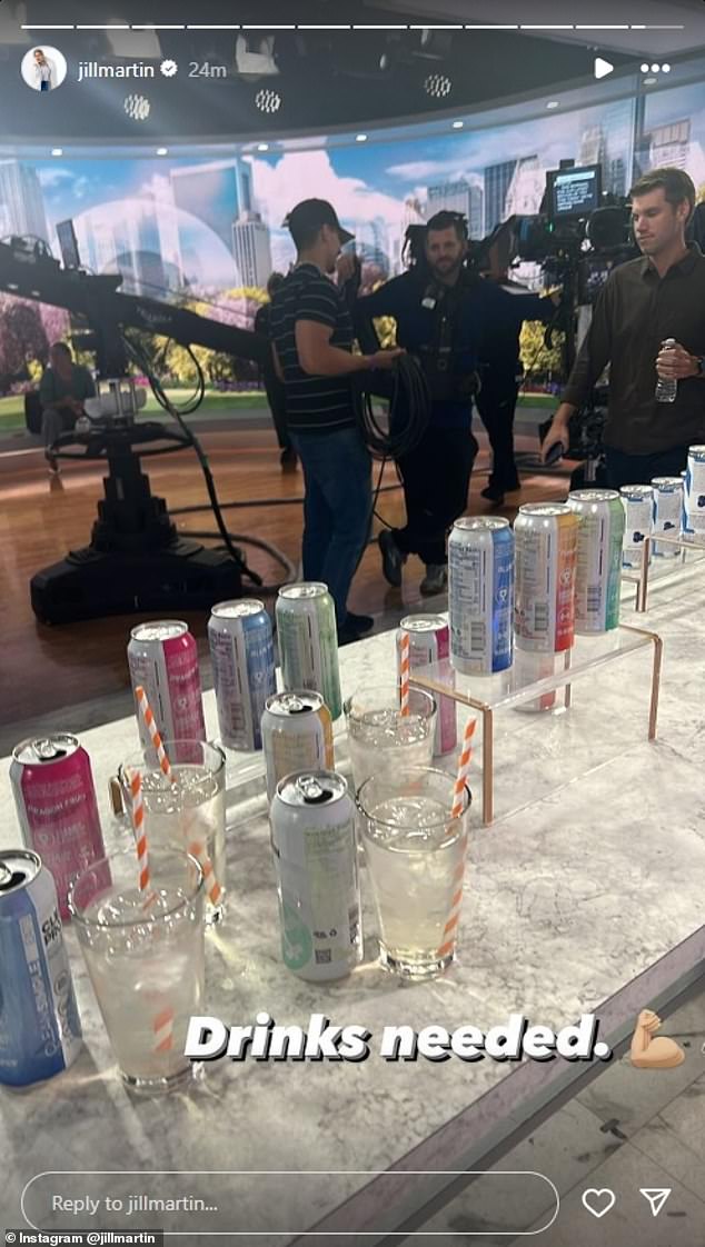 Just this morning while on the set of TODAY, Jill posted an Instagram story showcasing the drink tasting that she's been participating in, and the overlaid text read, 'drinks needed'