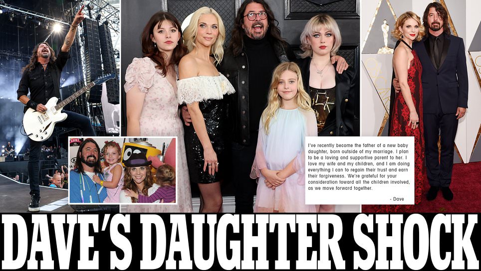 Dave Grohl's daughters delete social media accounts as he admits to cheating on their mom