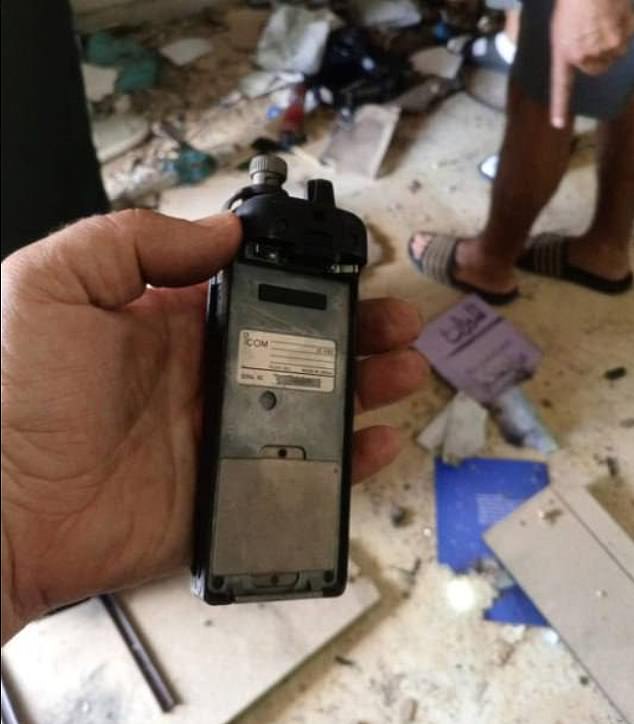 Pictures purportedly showing exploded hand-held radios have been circulating online