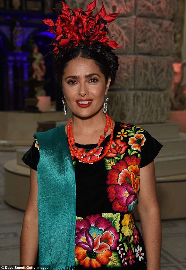 In memory: The event was dedicated to the late Mexican portrait painter, whom Salma once portrayed on film