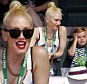 Gwen Stefani and her son Kingston attend the Roger Federer tennis game