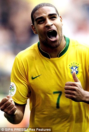 Adriano, pictured, is currently without a club and last played for Brazil in 2010