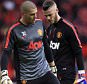 17 May 2015 - Barclays Premier League - Manchester United v Arsenal - Manchester United goalkeeper, David de Gea alongside fellow goalkeeper, Victor Valdes - Photo: Marc Atkins / Offside.