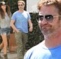 EXCLUSIVE TO INF. \nMay 21, 2015: After a quick chat with friends outside Fred Segal Hair Salon, Gerard Butler and girlfriend Morgan Brown went by a car dealership with Morgan's son in Venice, CA.  The couple seemed like they were very interested in buying a classic Ford Bronco.\nMandatory Credit: Lazic/Borisio/INFphoto.com Ref:  infusla-257/277\n