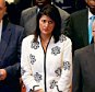 South Carolina Governor Nikki Haley (C) attends the funeral services for Ethel Vance at the Royal Missionary Baptist Church in North Charleston, South Carolina June 25, 2015.  Vance is one of the nine victims of the mass shooting at the Emanuel African Methodist Episcopal Church.    REUTERS/Brian Snyder