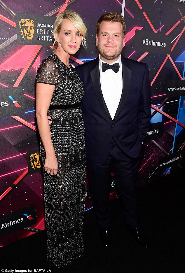 Not such a late night: The Late Late Show's James Corden and his producer wife Julia Carey attended