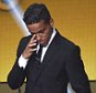 Vila Nova's Brazilian forward Wendell Lira, formerly of Goianesia, reacts after receiving the 2015 FIFA Puskas Award for the goal of the year award, which he scored with Goianesia, during the 2015 FIFA Ballon d'Or award ceremony at the Kongresshaus in Zurich on January 11, 2016. AFP PHOTO / OLIVIER MORINOLIVIER MORIN/AFP/Getty Images