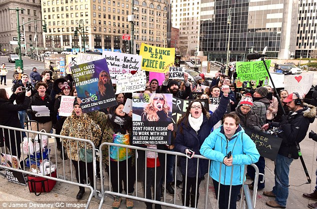 Care2 online organising strategist Lacey Kohlmoos wrote in a statement: 'It is important for Sony to see the uproar they have caused, so protesters are bringing it right to their front door' (pictured Friday)