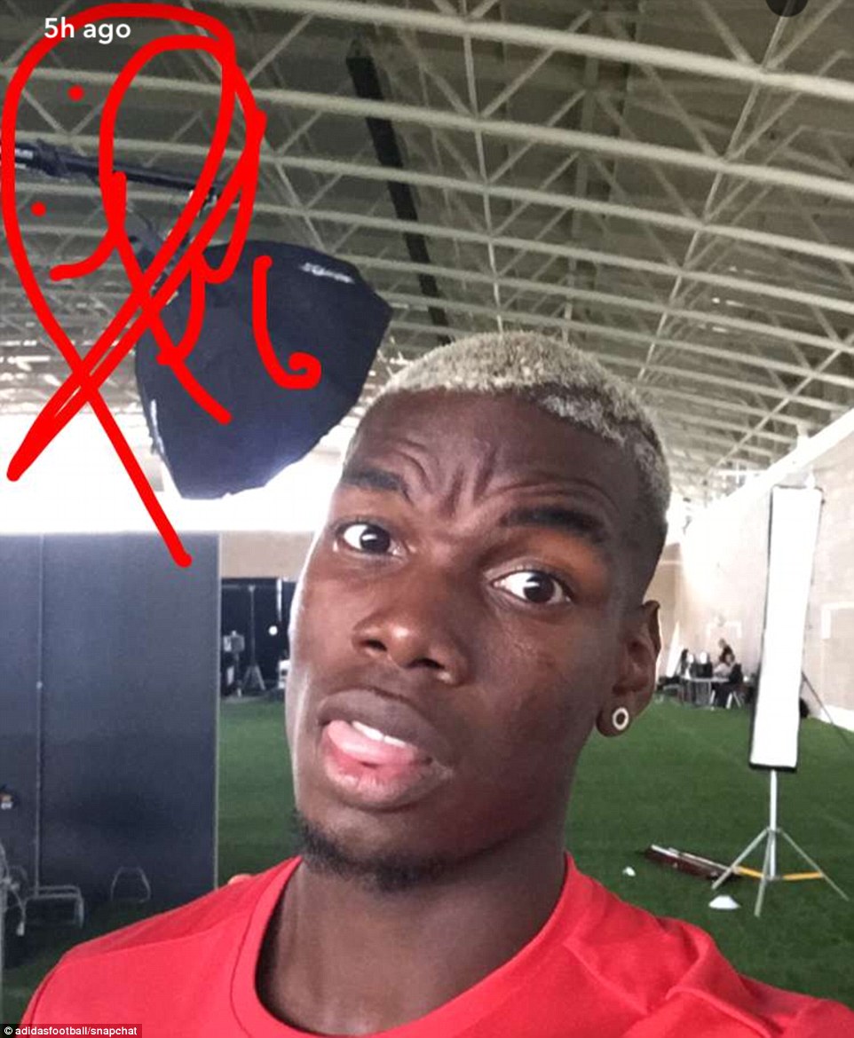 Pogba signed the number six onto adidas football's Snapchat, dropping a clear hint about his new squad number at United