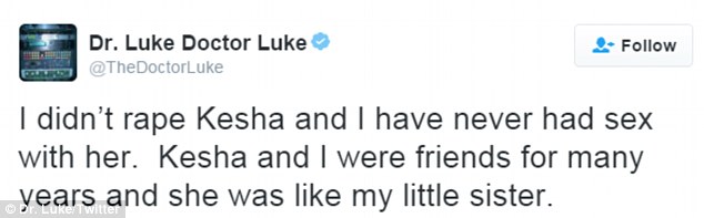 'I didn't rape her': The 43-year-old hitmaker - born Lukasz Gottwald - has denied all abuse allegations and is countersuing Kesha in New York for defamation and breach of contract