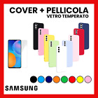 COVER PER SAMSUNG GALAXY S23 5G CUSTODIA COLORATA SILICONE TPU + PELLICOLA VETRO