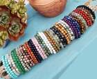 4~8mm Genuine Mixed Natural Gemstone Round Beads Stretchy Bracelet Healing Reiki