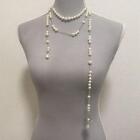 Vivienne Westwood Broken Pearl Naszyjnik Srebrny ze sznurkiem [EJ305