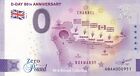 Zero banknotów euro | 0 euro DUŻA BRYTYJSKA - D-DAY 80TH ANNIVERSARY, GBAA-2024-3