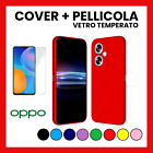 COVER PER OPPO A79 5G CUSTODIA COLORATA MORBIDA SILICONE TPU + PELLICOLA VETRO