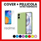 COVER PER REALME C33 CUSTODIA COLORATA MORBIDA IN SILICONE TPU + PELLICOLA VETRO