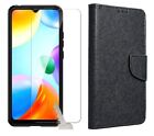 Etui Coque Portefeuille + Verre Trempé pour Xiaomi Redmi 13C 12C 11A 10C 10A 10