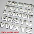 LETTRE CHIFFRE 3D METAL HAUTE QUALITE sticker  adhésif  auto Chrome voiture 